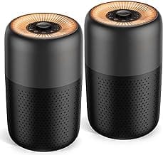 2 Pack TPLMB Air Purifiers for Bedroom,H13 HEPA Filters,Fragrance for Better Sleep,Portable Air Purifier with Nightlight Speed Control,For Home Living Room,24dB Filtration System,P60 (2, Black)