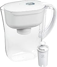 Brita Metro Water Filter Pitcher, BPA-Free Water Pitcher, Replaces 1,800 Plastic Water Bottles a Year, Lasts Two Months or 40 Gallons,Includes 1 Filter,Kitchen Accessories, Small -6-Cup Capacity,White