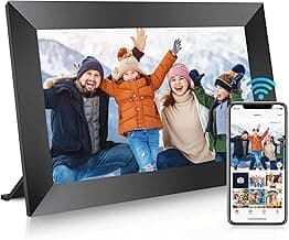 WONNIE 10.1 Inch WiFi Digital Picture Frame with 32GB Memory, 1280x800HD IPS Touch Screen Electronic Photo Frames, Easy Set-up & Use, Instant and Private Photo-Sharing, Send Wishes, Auto-Rotate